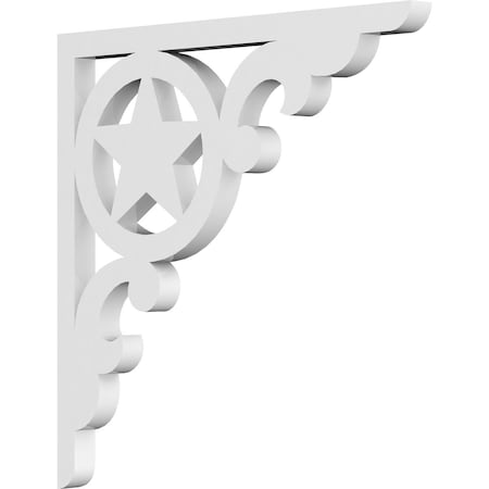 Ekena Millwork Austin Architectural Grade PVC Bracket, 5/8"W X 10"D X 10"H BKTP01X10X10AU
